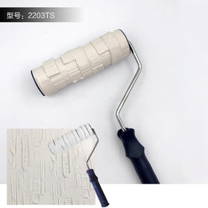 1pc Patterned Paint Roller 8 Inch Decorative Tool Wall Painting Ink Roller Imitate Stone Draw Rubber DIY Construction Tools