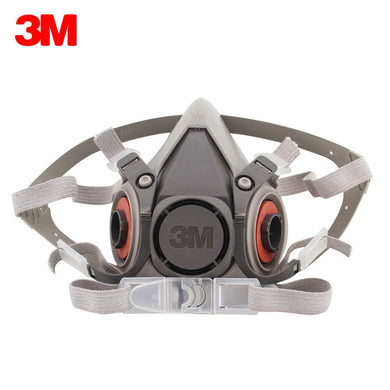 3M 6200 Respirator Gas Mask Chemical Filter Paint Spray Half Face Protection Mask Work Safety Construction Mining Car Mask Only