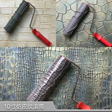 Load image into Gallery viewer, Pattern Paint Roller 10 inch Environmental Protection Stamp Decorative Cylinder Imitate Leather Texture Tools