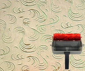Wall printing mould embossed roller for wall decoration 7 inch rubber roller  no.057