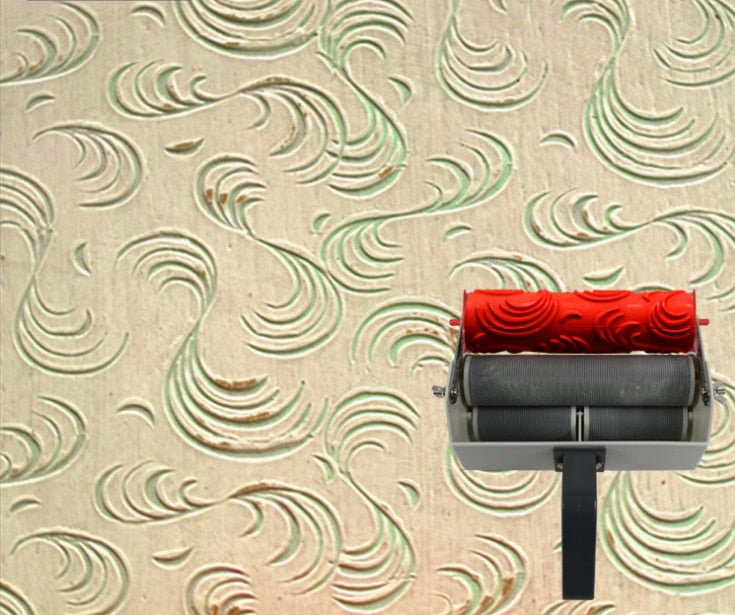 Wall printing mould embossed roller for wall decoration 7 inch rubber roller  no.057