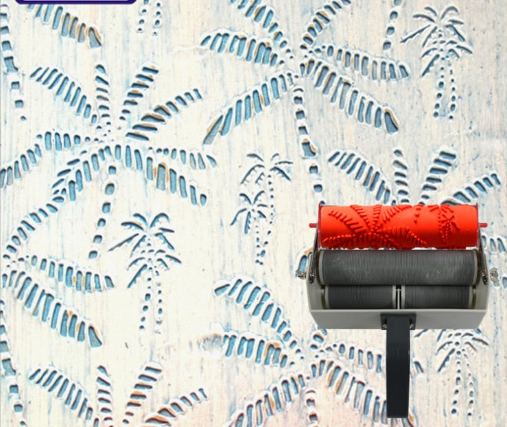 Wall printing mould embossed roller for wall decoration  7 inch rubber roller  no.007