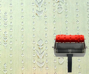 Wall printing mould patterned roller for wall decoration 7 inch rubber roller no.128