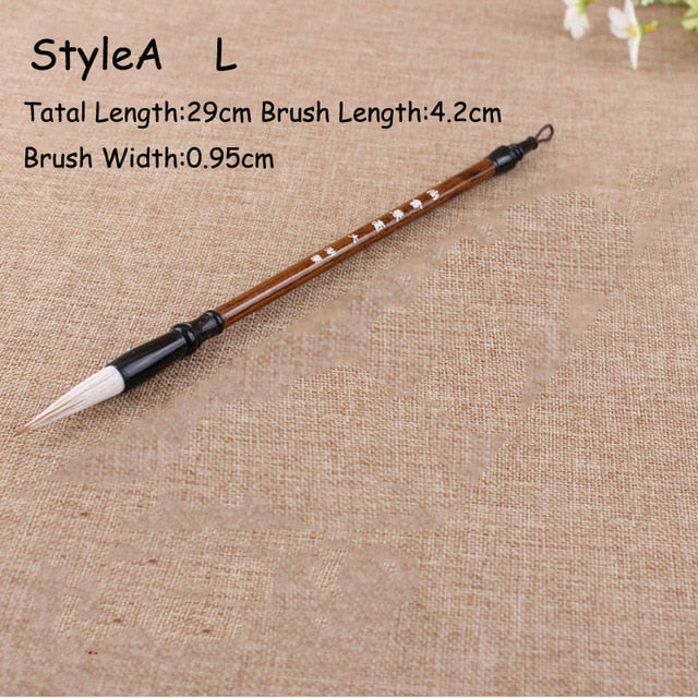 EZONE Wolf Hair Calligraphy Brush Chinese Writing Brush Paint Brush Artist Drawing Watercolor Painting Brushes School Supplies