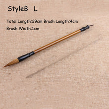 Load image into Gallery viewer, EZONE Wolf Hair Calligraphy Brush Chinese Writing Brush Paint Brush Artist Drawing Watercolor Painting Brushes School Supplies