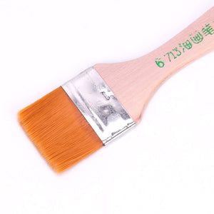 1-6# Nylon Hair Wooden Handle Watercolor Paint Brush Pen for Learning Oil Acrylic Painting Art Paint Brushes Supplies